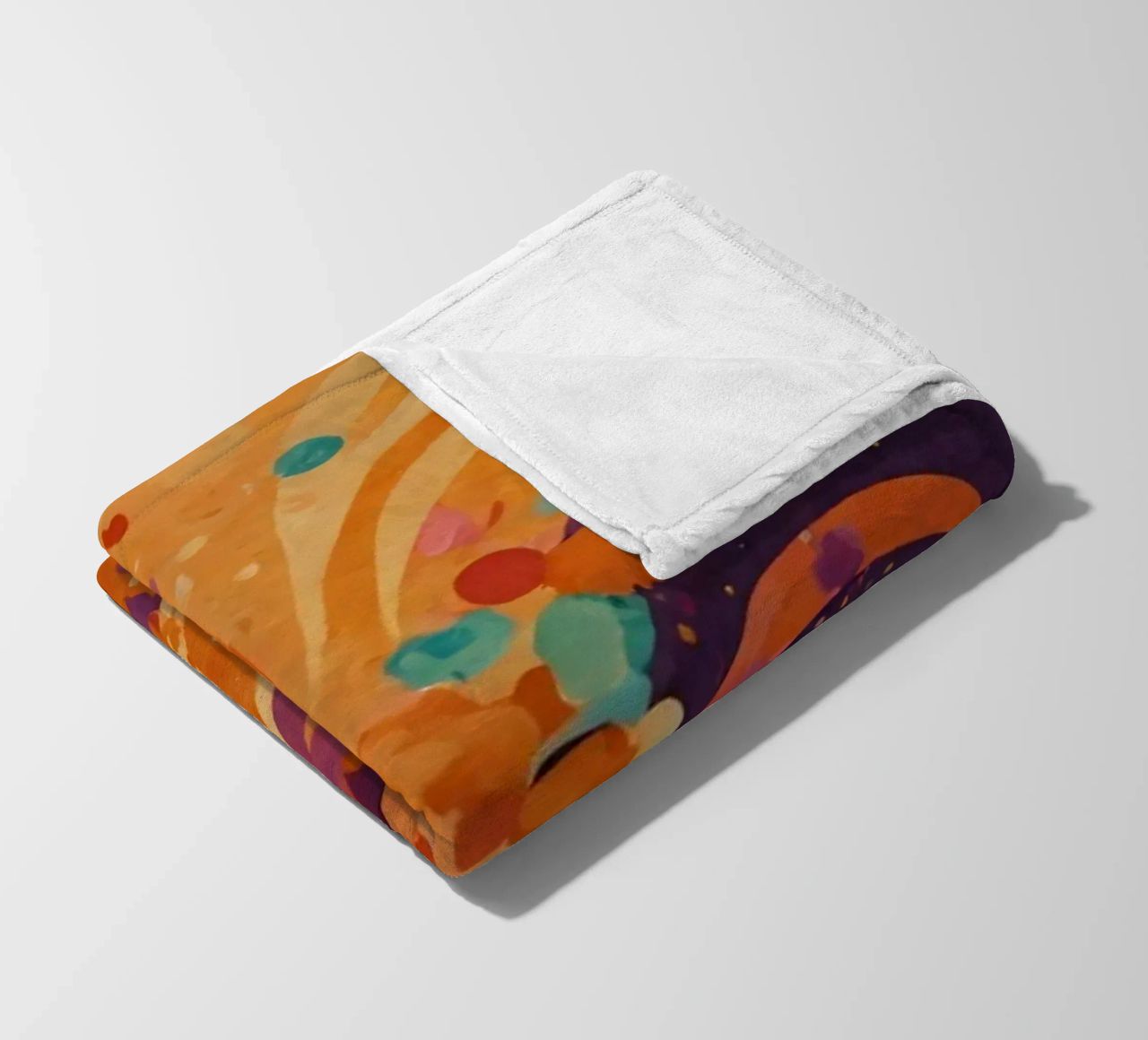 Bunte abstrakte Muster wirbeln über einen lebendigen Hintergrund Fleecedecke von DesignDoodle