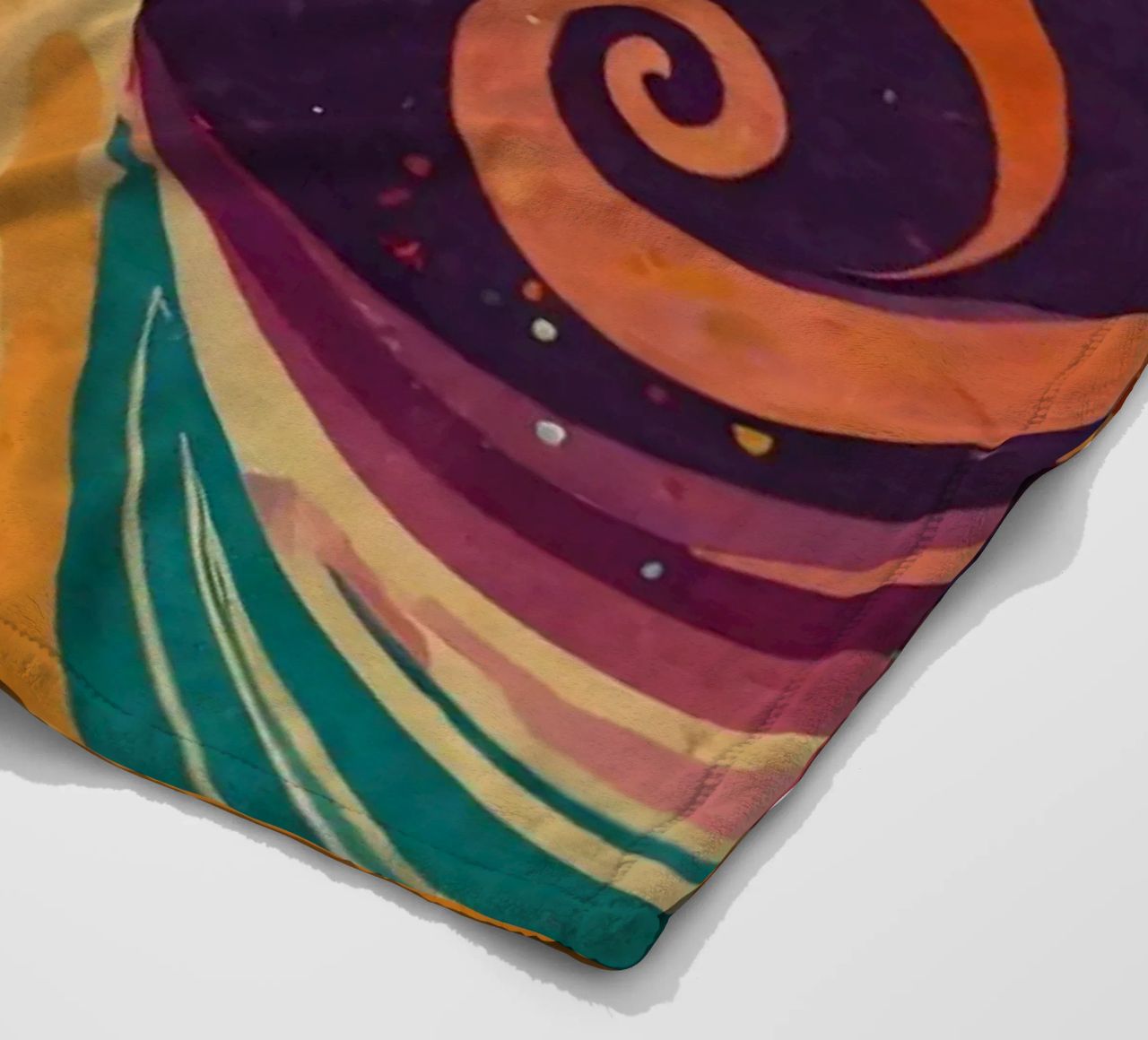 Bunte abstrakte Muster wirbeln über einen lebendigen Hintergrund Fleecedecke von DesignDoodle