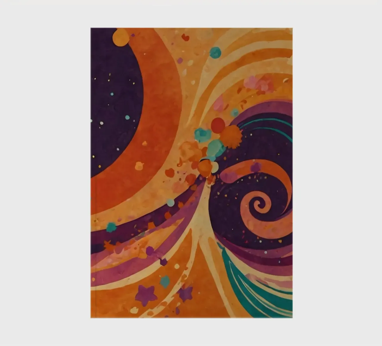 Coloratissimi motivi astratti si susseguono su uno sfondo vibrante diario da DesignDoodle