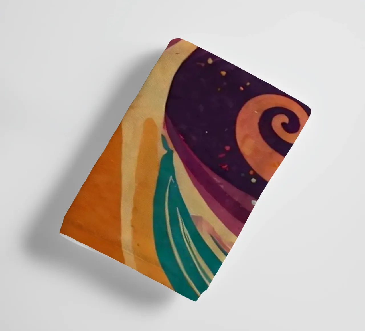 Coloratissimi motivi astratti si susseguono su uno sfondo vibrante asciugamano da bagno da DesignDoodle