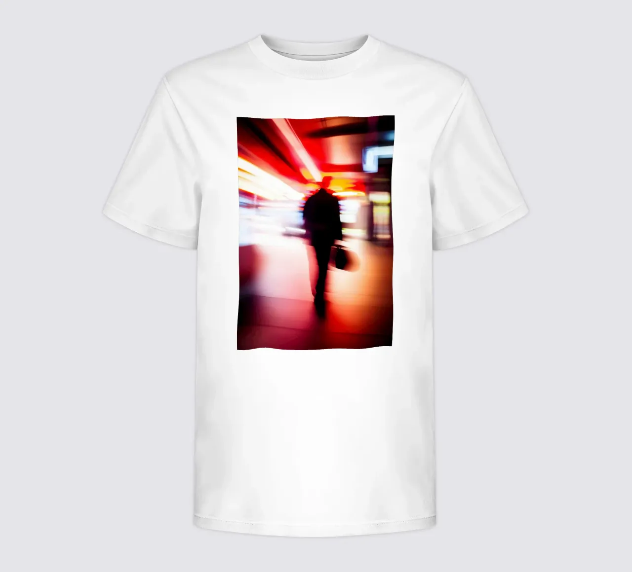 Bursts of light in the urban night kids t-shirt by Le Flou