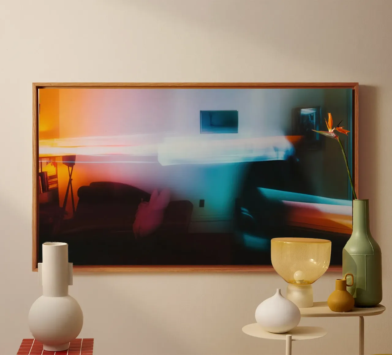 Kleurenspectrum in de moderne woonkamer canvas met Baklijst van Le Flou
