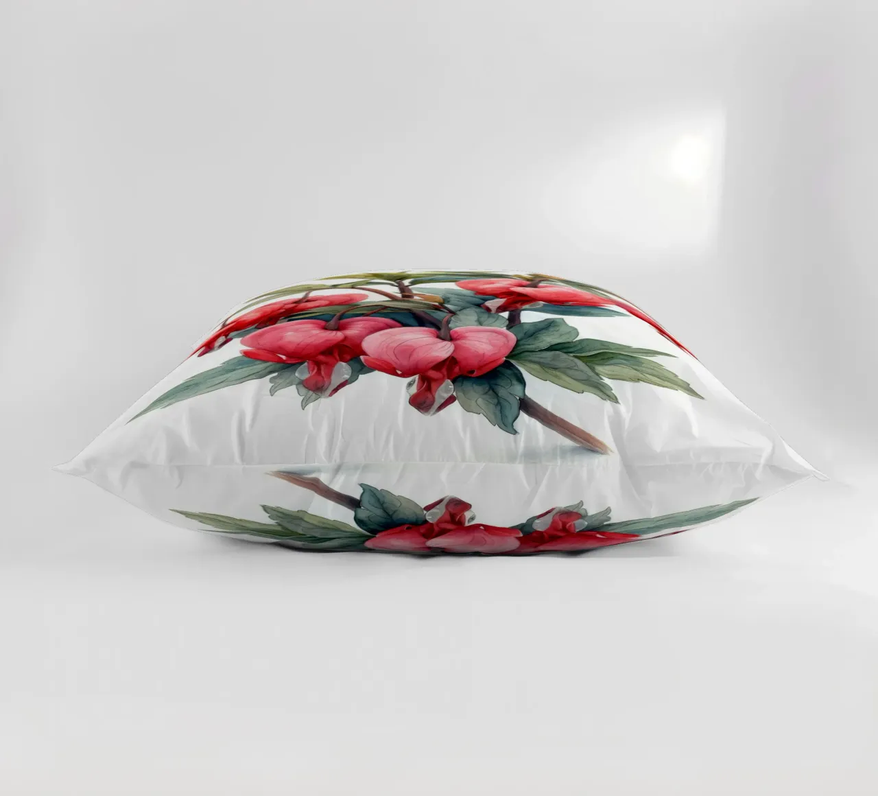 Bleeding Heart Flower 2 decorative cushion by Bold Blooms