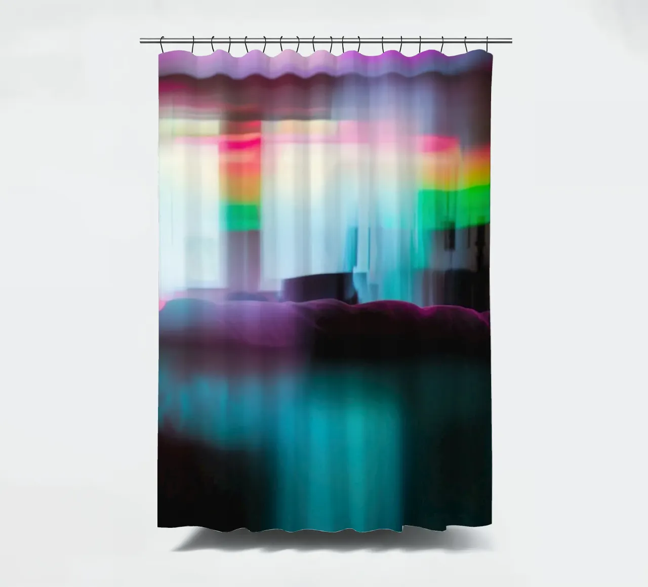 Salon iridescent: between dream and reality shower curtain by Le Flou