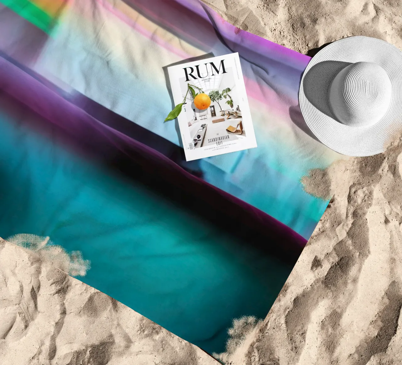 Salon iridescent: between dream and reality beach towel by Le Flou