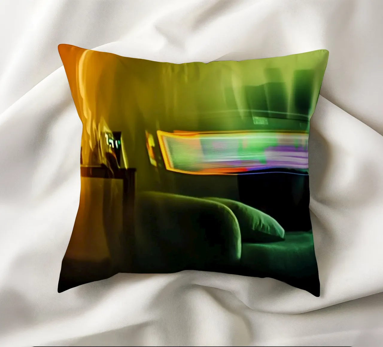 Riflessi astratti in un'atmosfera dorata cuscino da Le Flou