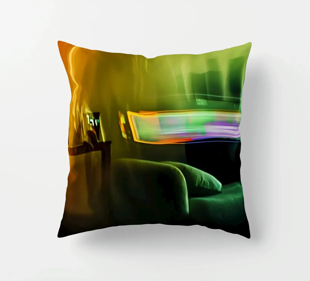 Riflessi astratti in un'atmosfera dorata cuscino da Le Flou