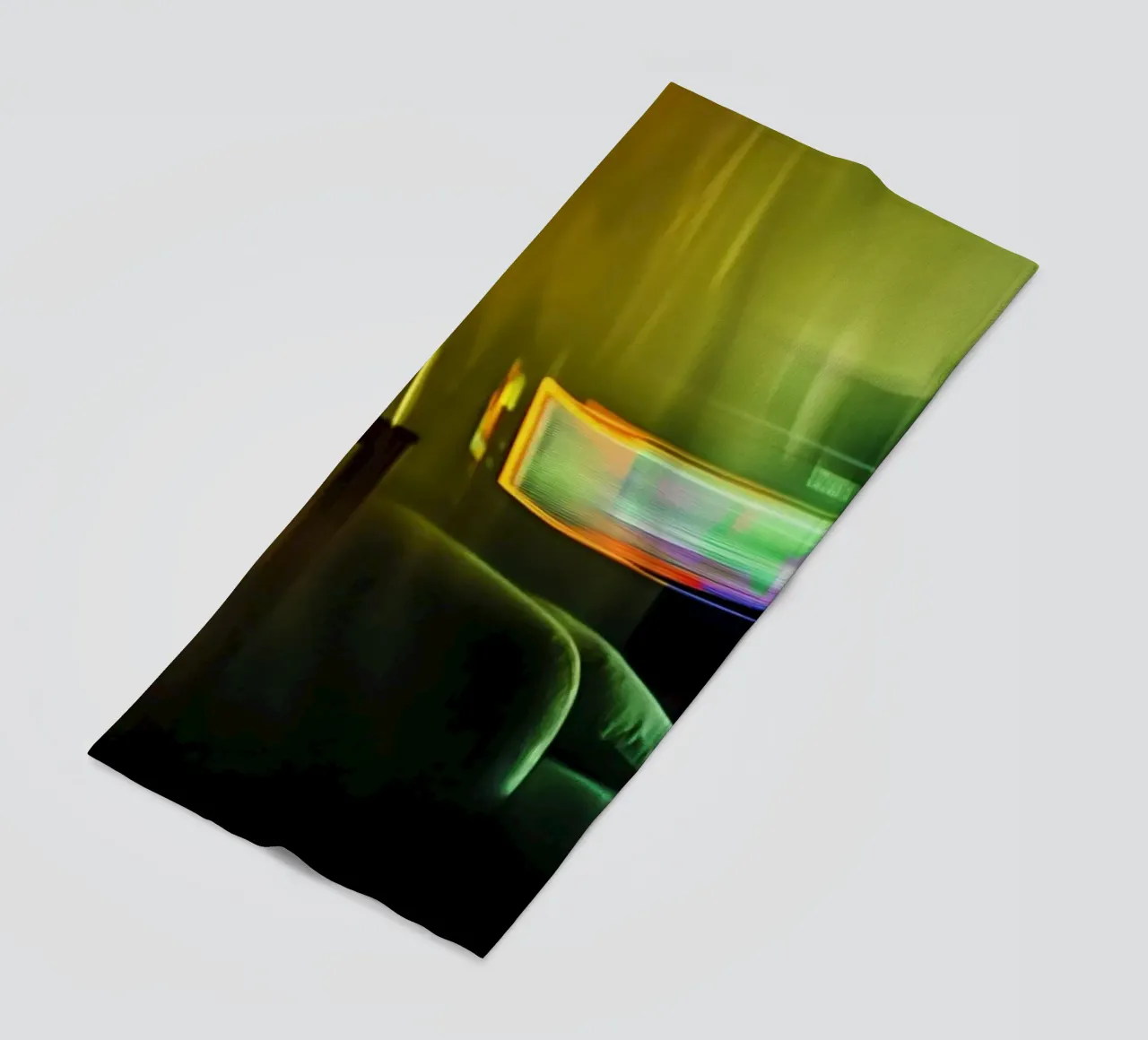 Riflessi astratti in un'atmosfera dorata telo mare da Le Flou