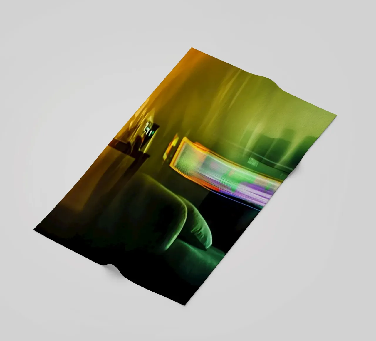 Riflessi astratti in un'atmosfera dorata telo mare da Le Flou