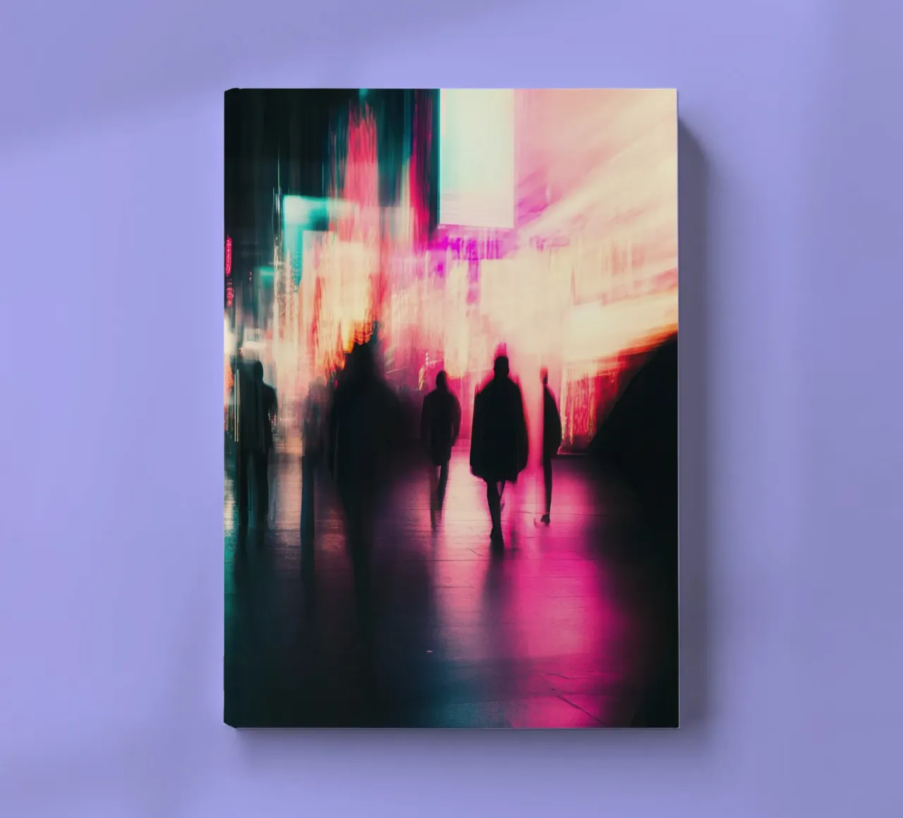 New York's enchanting silhouettes in neon light notebook by Le Flou