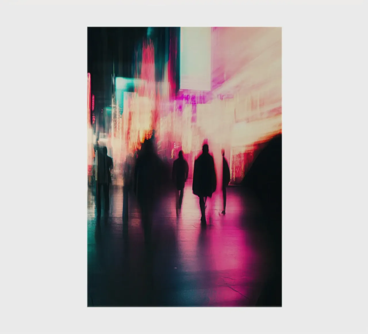 New York's enchanting silhouettes in neon light notebook by Le Flou