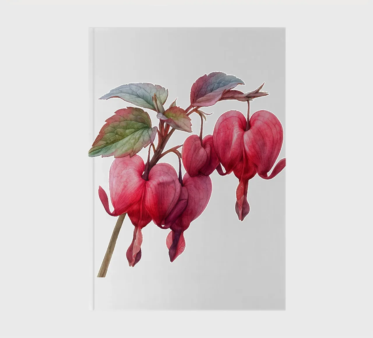 Bleeding Heart Flower 4 notebook by Bold Blooms