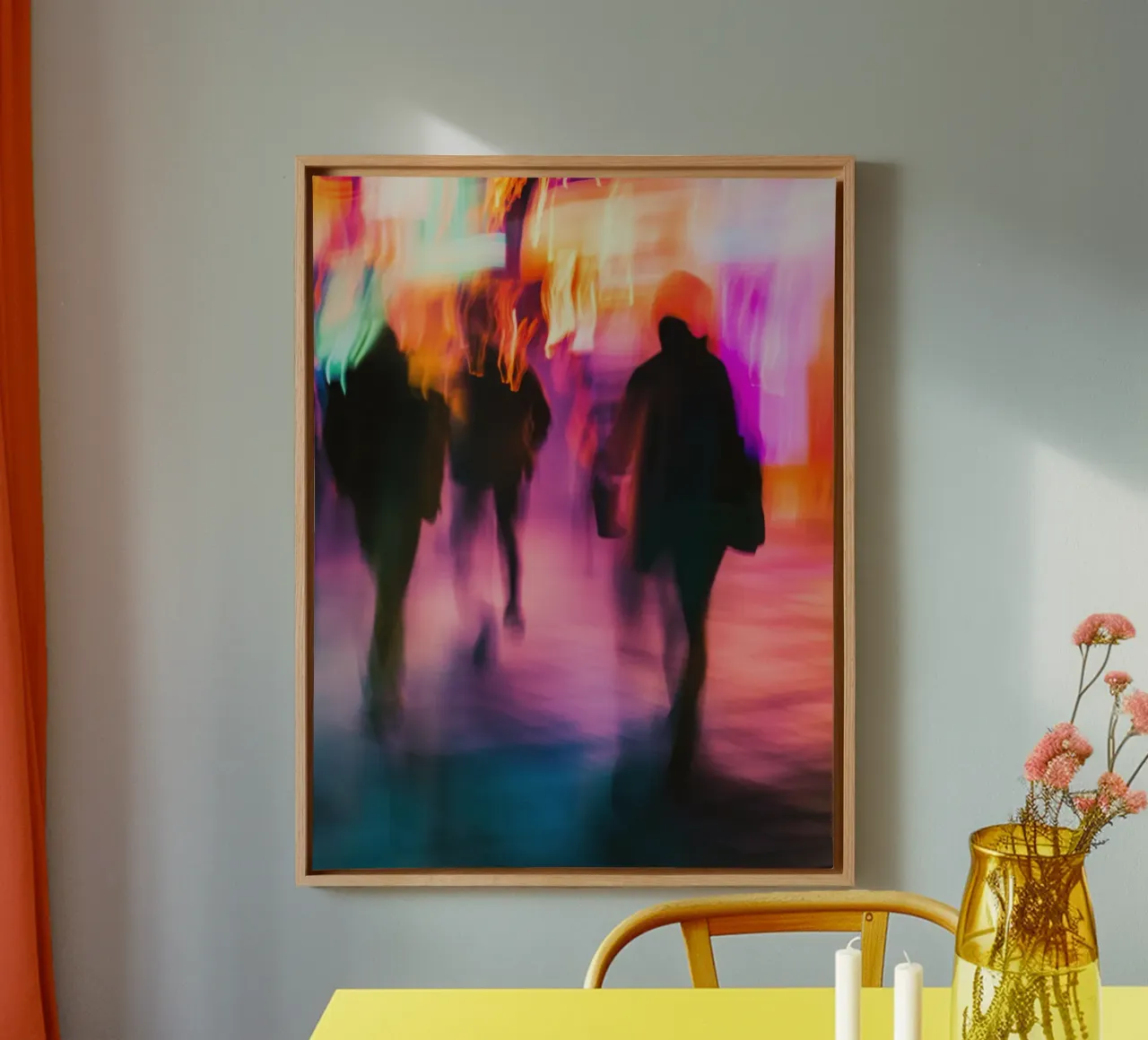 Stedelijk ritme in New York: kunst in beweging canvas met Baklijst van Le Flou