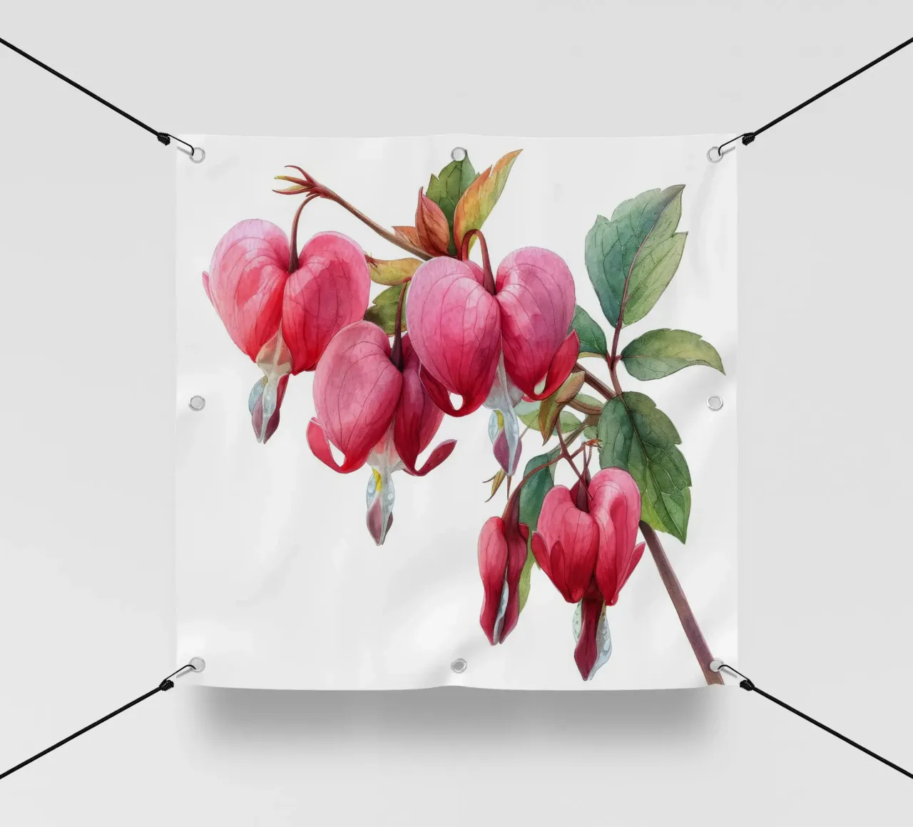 Fiore del cuore sanguinante 1 telo in pvc da Bold Blooms