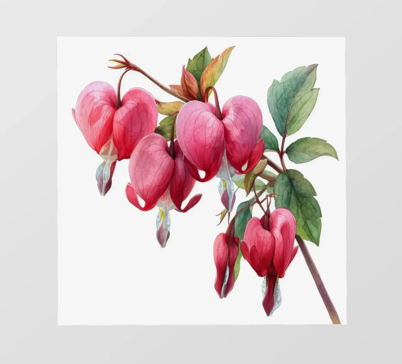 Fiore del cuore sanguinante 1 telo in pvc da Bold Blooms
