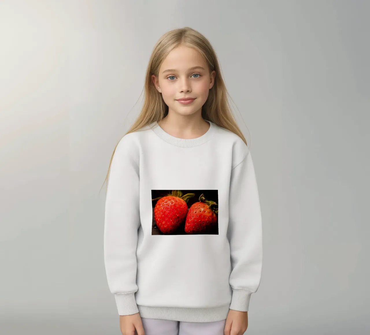 Fragole su sfondo nero felpa bambino da Marcus Beckert | Fotografie