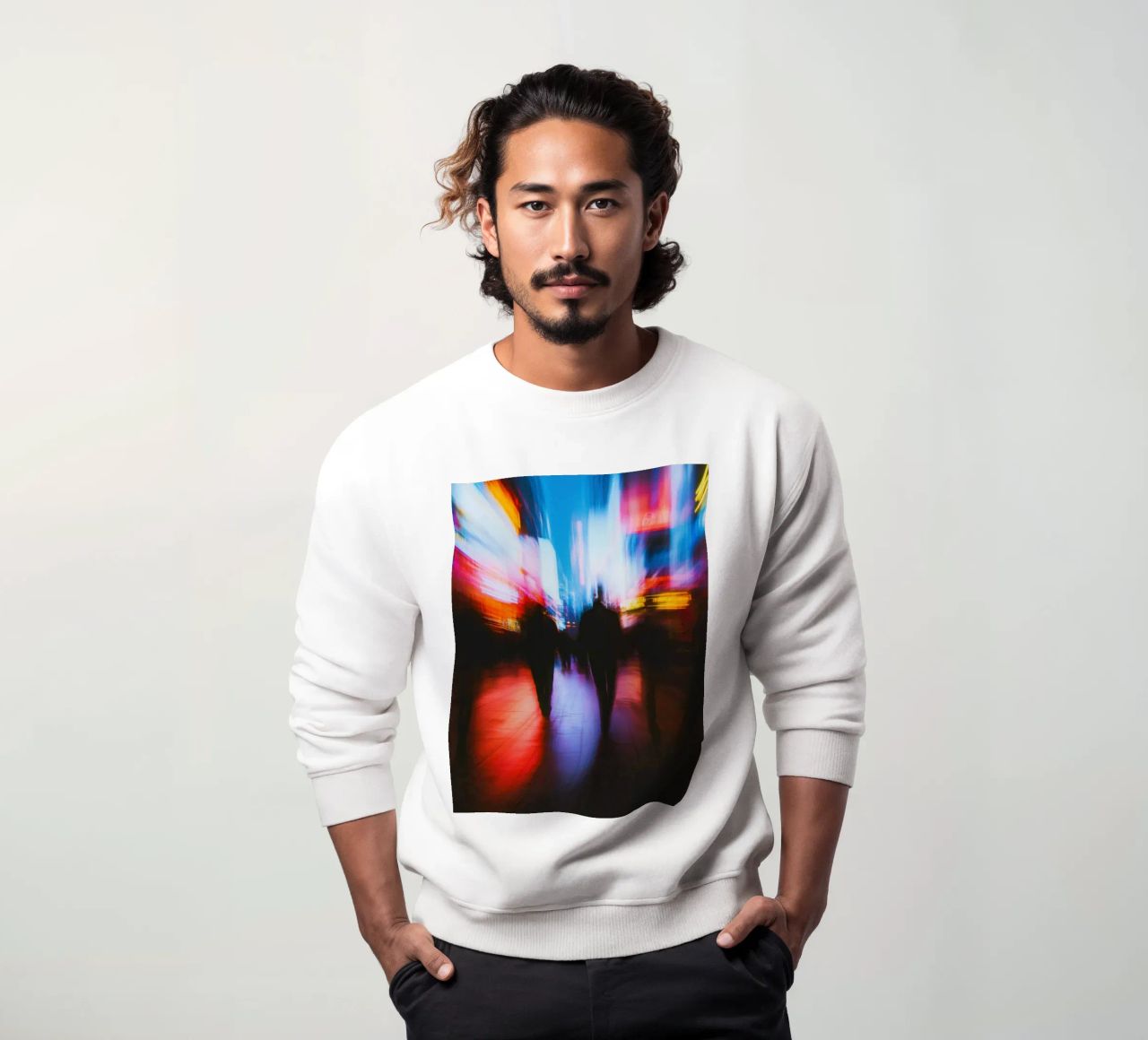 Un viaje luminoso por las calles de Nueva York sudadera de Le Flou