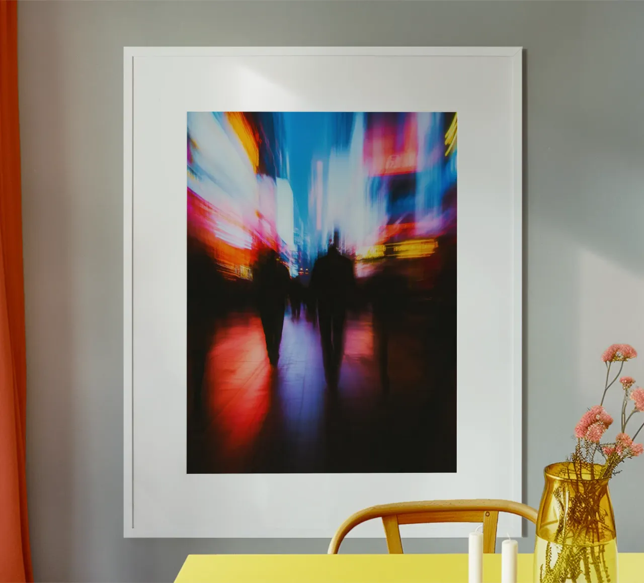 Un viaggio luminoso tra le strade di New York poster con telaio in plastica da Le Flou