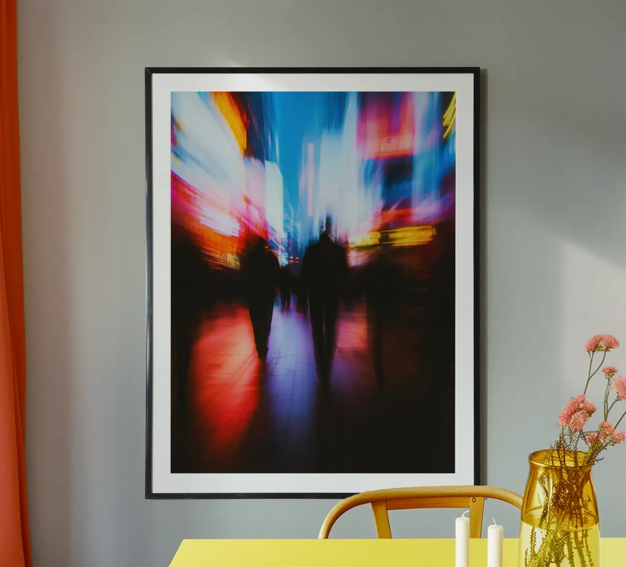 Un viaggio luminoso tra le strade di New York poster con telaio in plastica da Le Flou