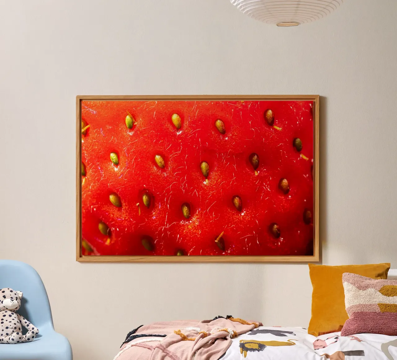 Primo piano di una fragola alluminio dibond da Marcus Beckert | Fotografie