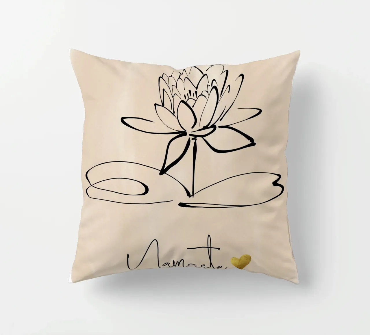 Namaste & Lotus Flower cuscino da ArtDesign by KBK