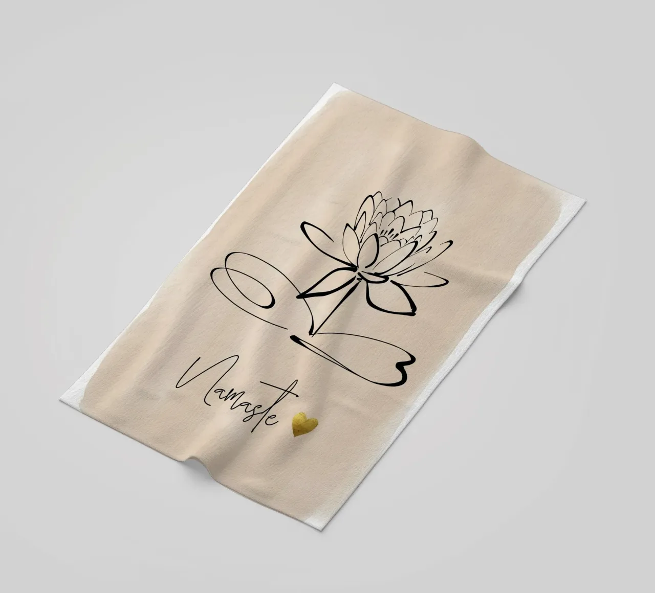 Namaste & Lotus Flower telo mare da ArtDesign by KBK
