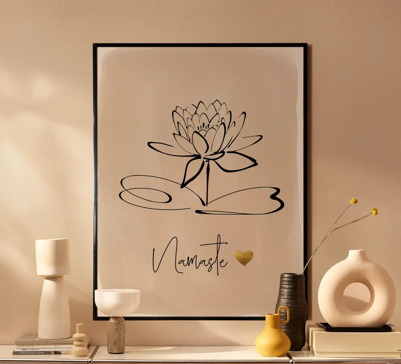 Namaste & Lotus Flower poster da ArtDesign by KBK