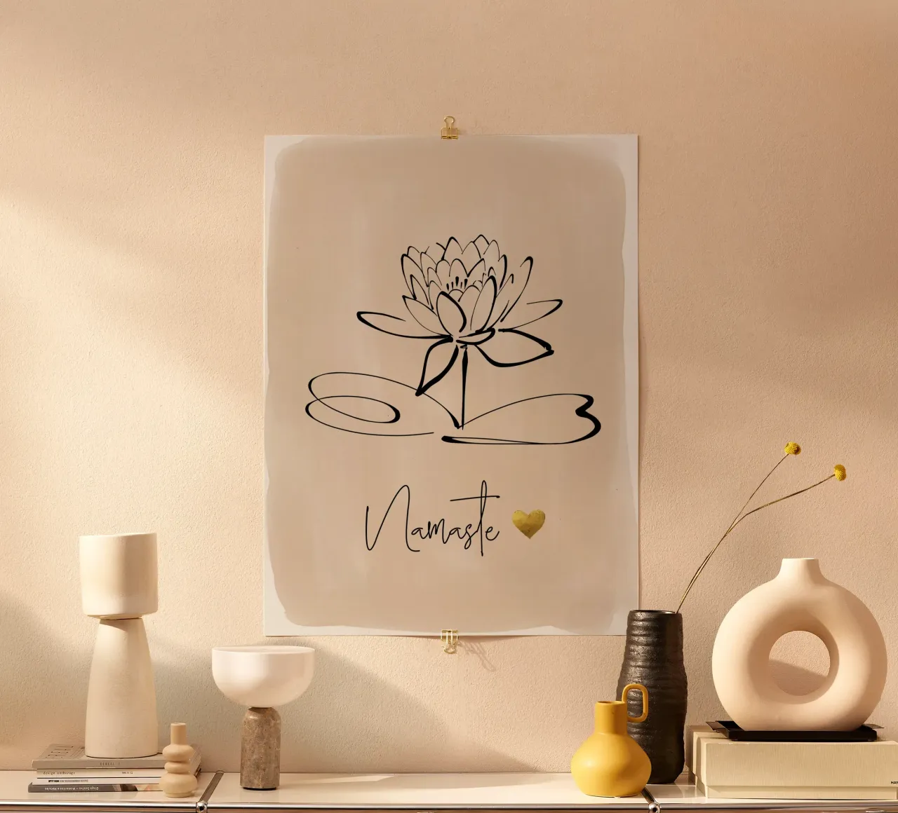 Namaste & Lotus Flower poster da ArtDesign by KBK