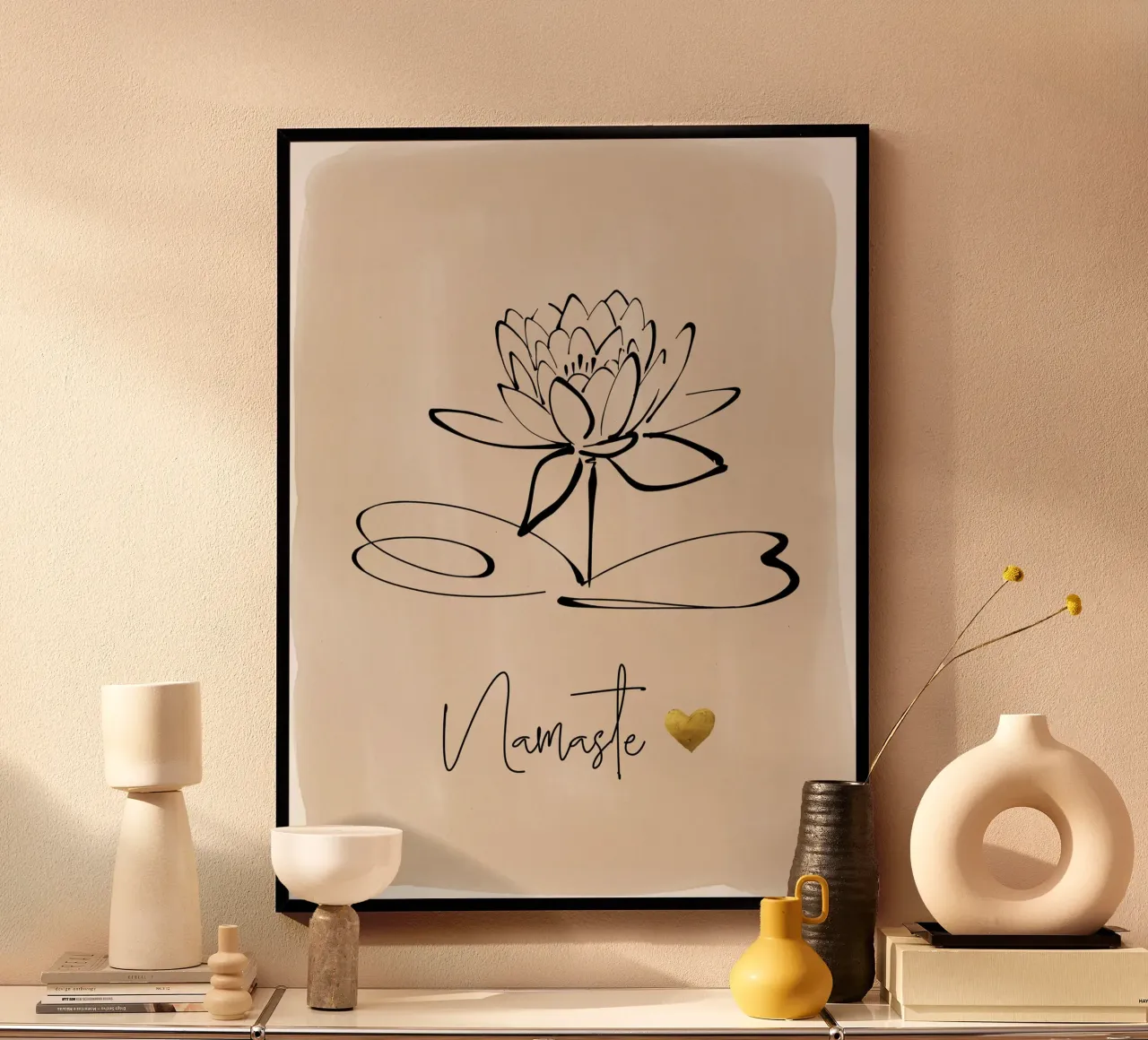 Namaste & Lotus Flower poster da ArtDesign by KBK