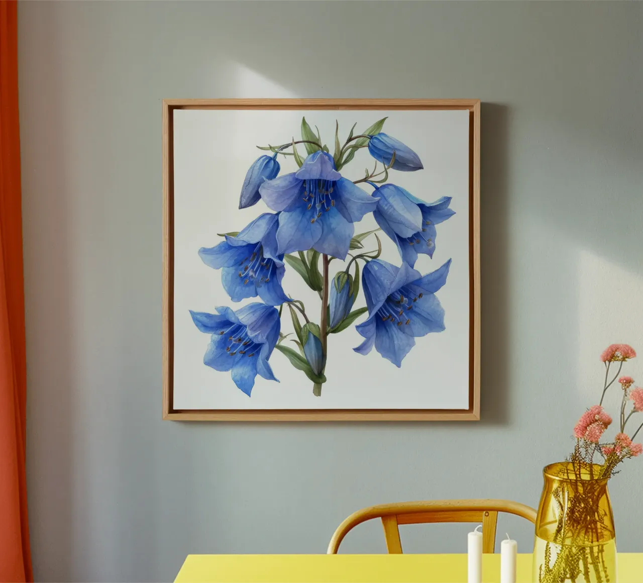 Fiore di campanula 3 tela con Cornice a cassetta da Bold Blooms