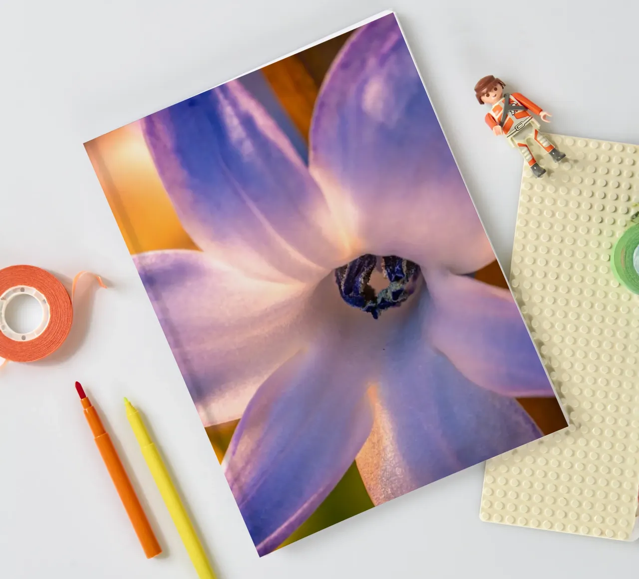 Nahaufnahme einer blauen Hyazinthe Notizbuch von Marcus Beckert | Fotografie