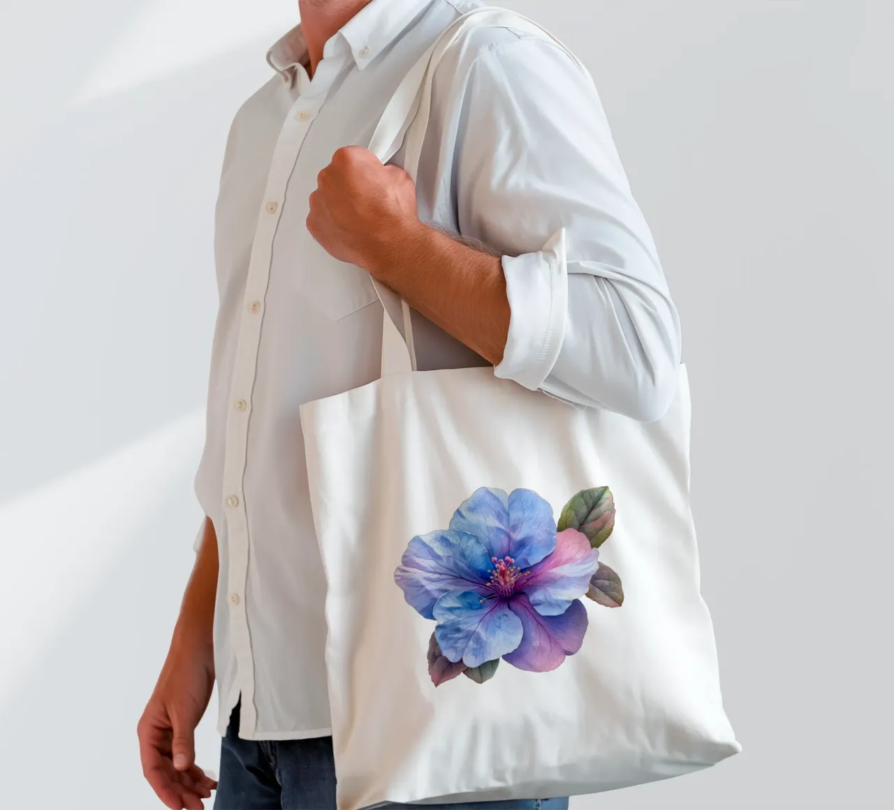Fiore di Browallia 2 borsa in juta da Bold Blooms
