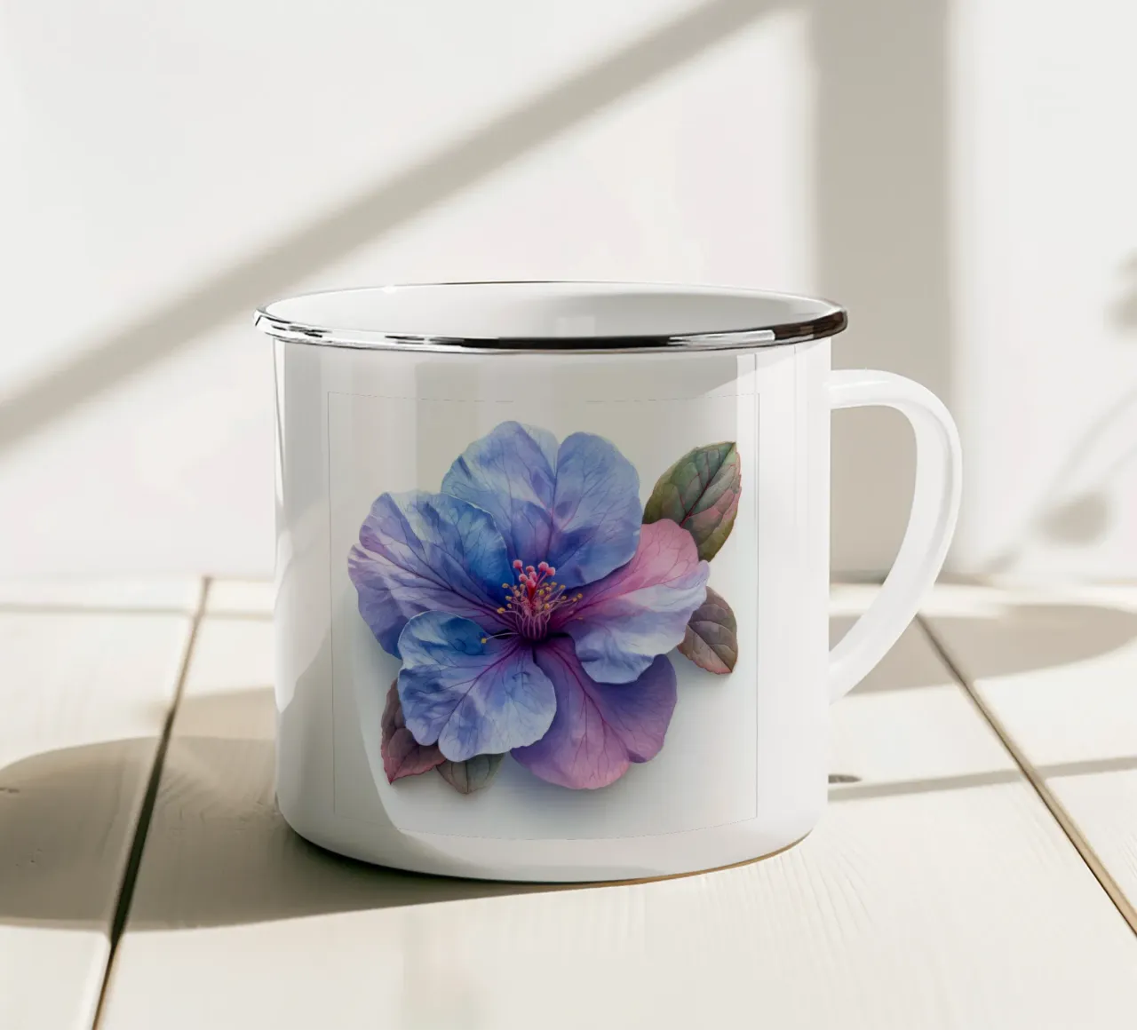Fiore di Browallia 2 tazza in smalto da Bold Blooms