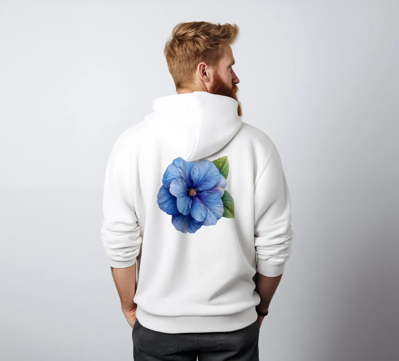 Fiore di Browallia 3 felpa con cappuccio da Bold Blooms