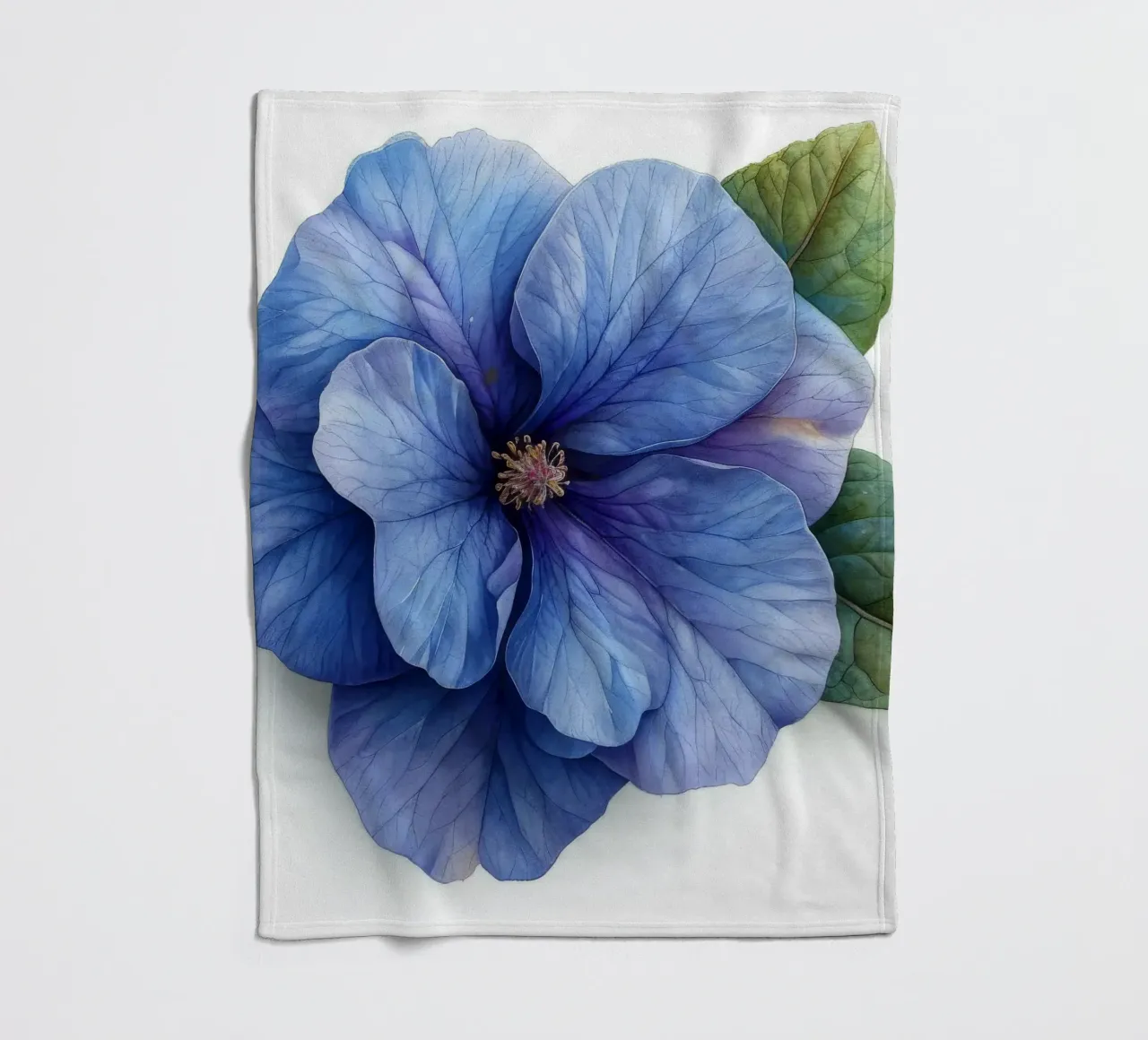 Fiore di Browallia 3 coperta in pile da Bold Blooms