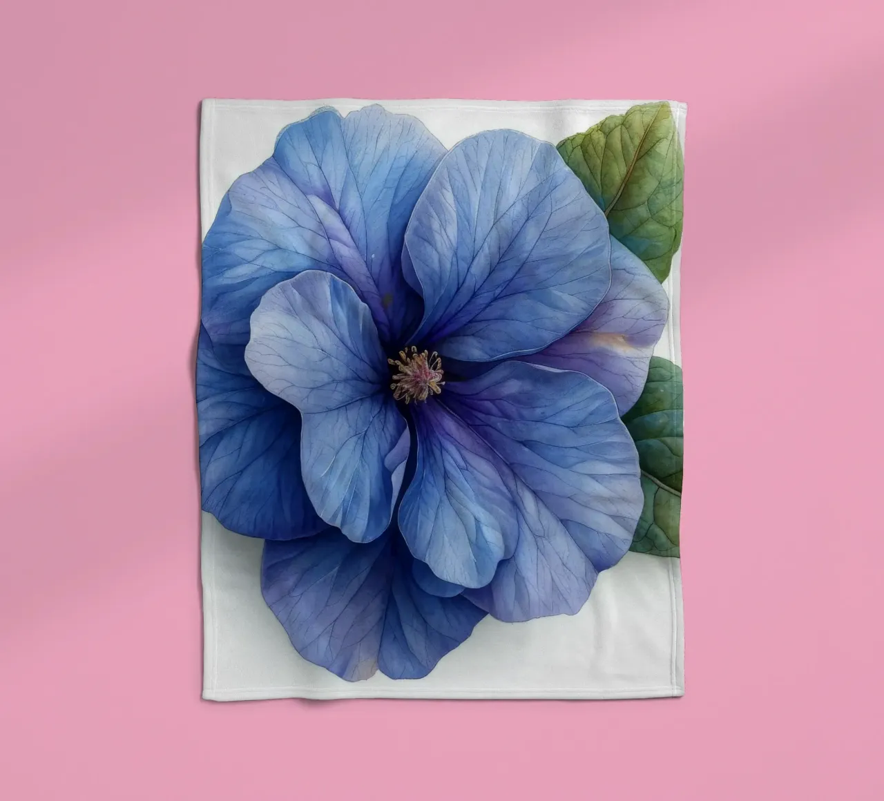 Fiore di Browallia 3 coperta in pile da Bold Blooms
