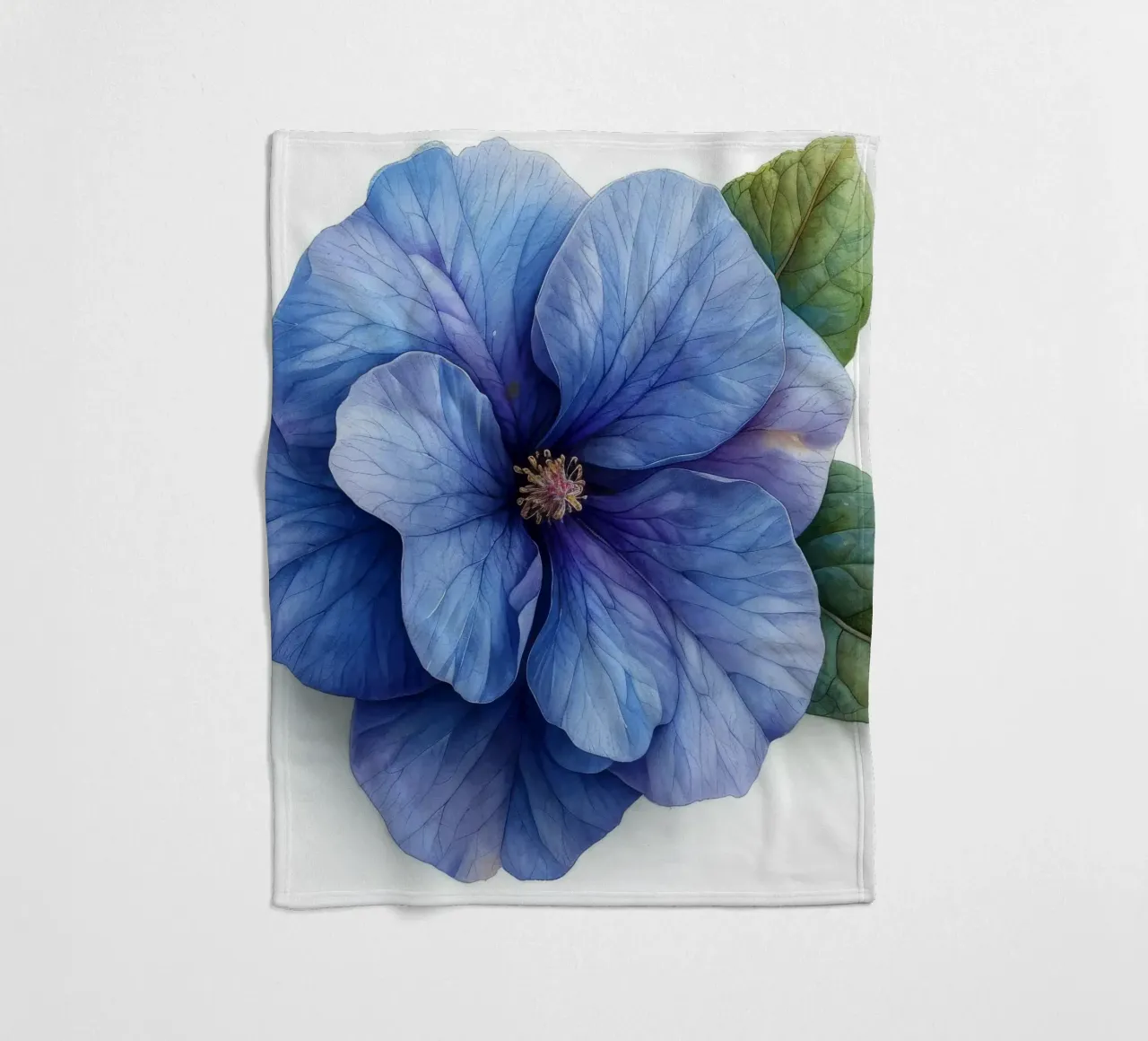 Fiore di Browallia 3 coperta in pile da Bold Blooms