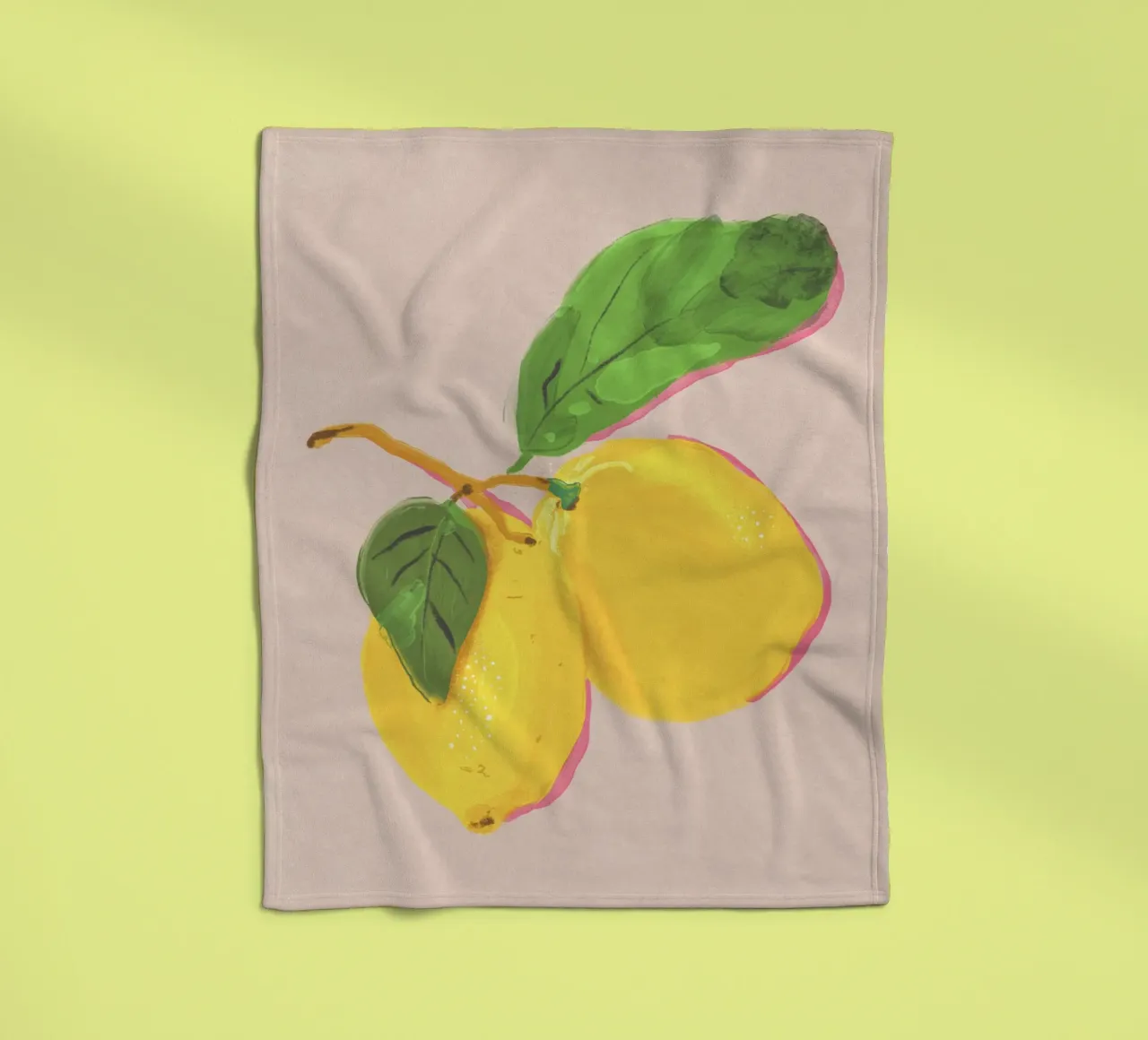 Lemons fleece blanket by GigiRosado