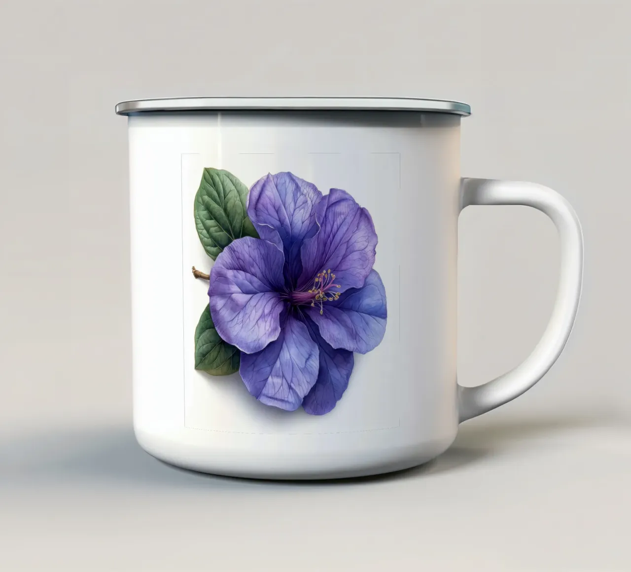 Fiore di Browallia 4 tazza in smalto da Bold Blooms
