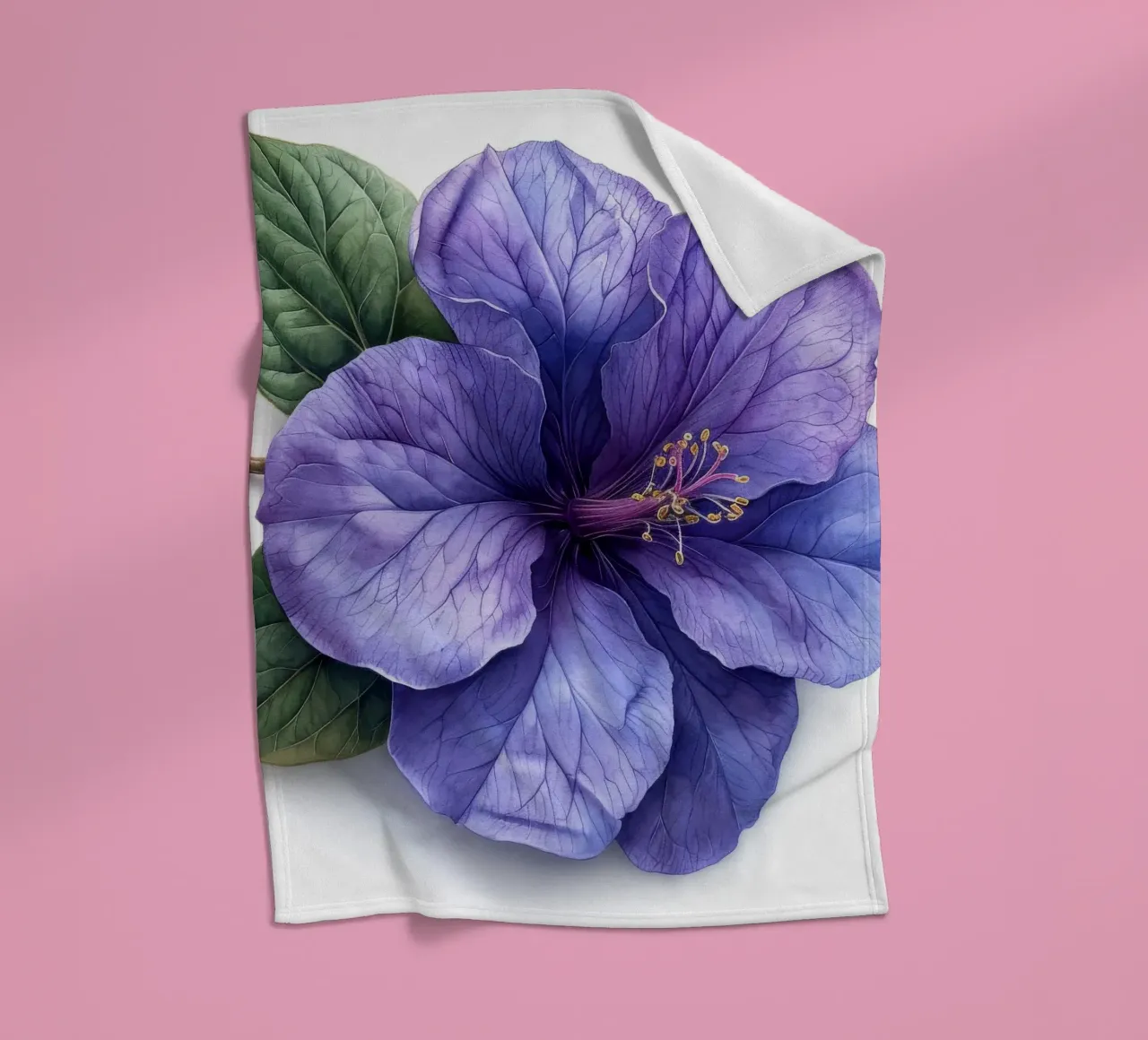 Fiore di Browallia 4 coperta in pile da Bold Blooms