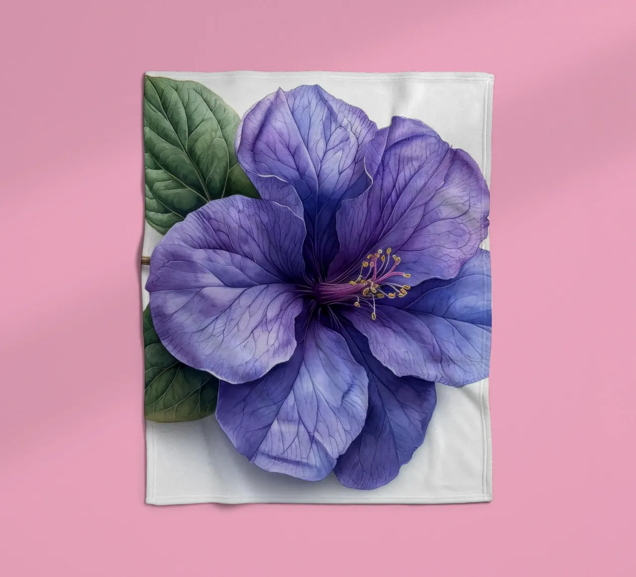 Fiore di Browallia 4 coperta in pile da Bold Blooms