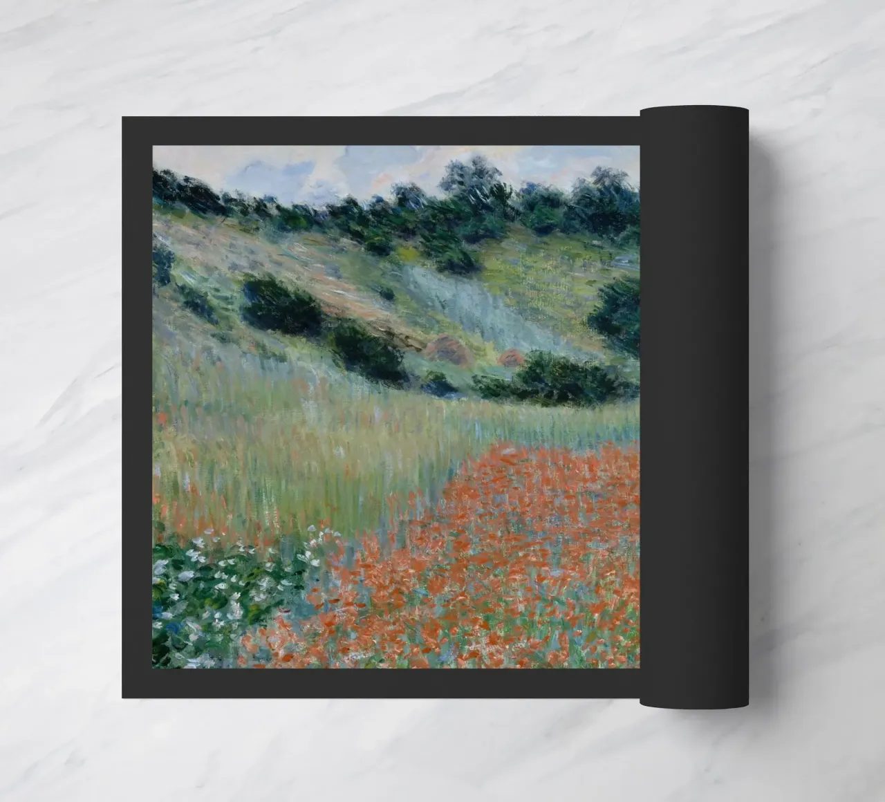 Claude Monet - Campo di papaveri in una conca vicino a Giverny zerbino da Timeless Artworks