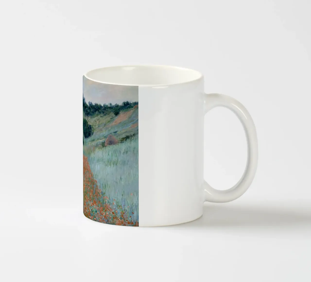 Claude Monet - Campo di papaveri in una conca vicino a Giverny tazza in ceramica da Timeless Artworks
