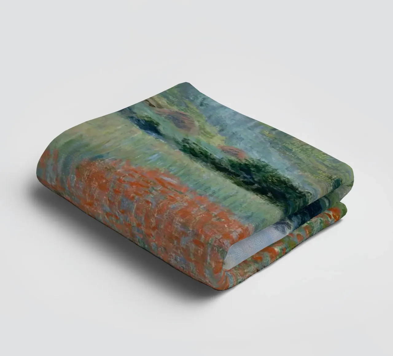 Claude Monet - Campo di papaveri in una conca vicino a Giverny asciugamano da bagno da Timeless Artworks