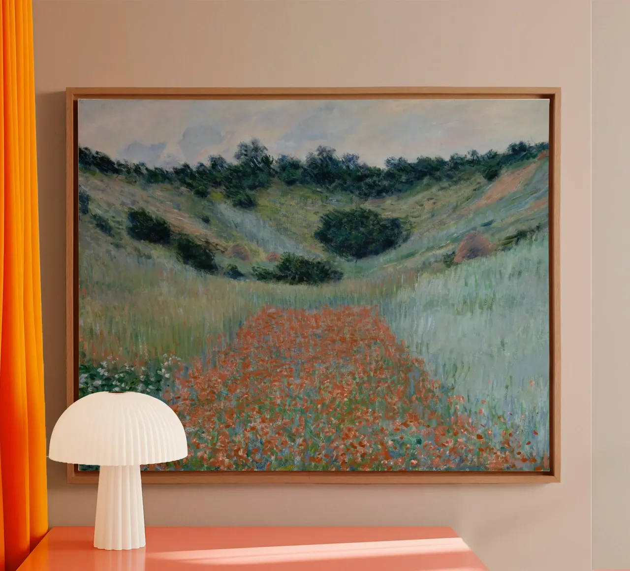 Claude Monet - Poppy Field in a Hollow near Giverny canvas by Timeless Artworks