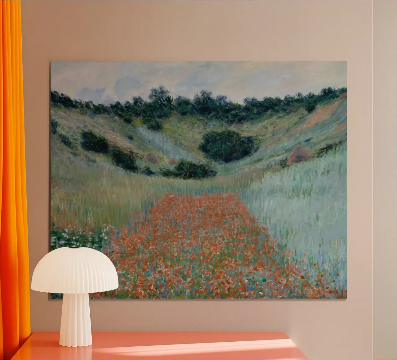 Claude Monet - Campo di papaveri in una conca vicino a Giverny carta hahnemühle da Timeless Artworks