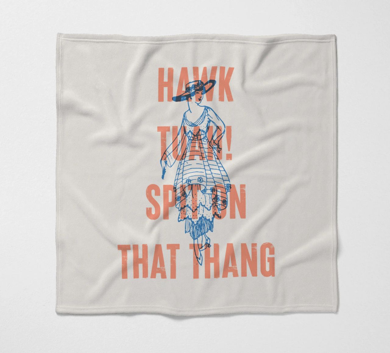 Hawk Tuah! Spuck auf das Ding Fleecedecke von Vintagrafica