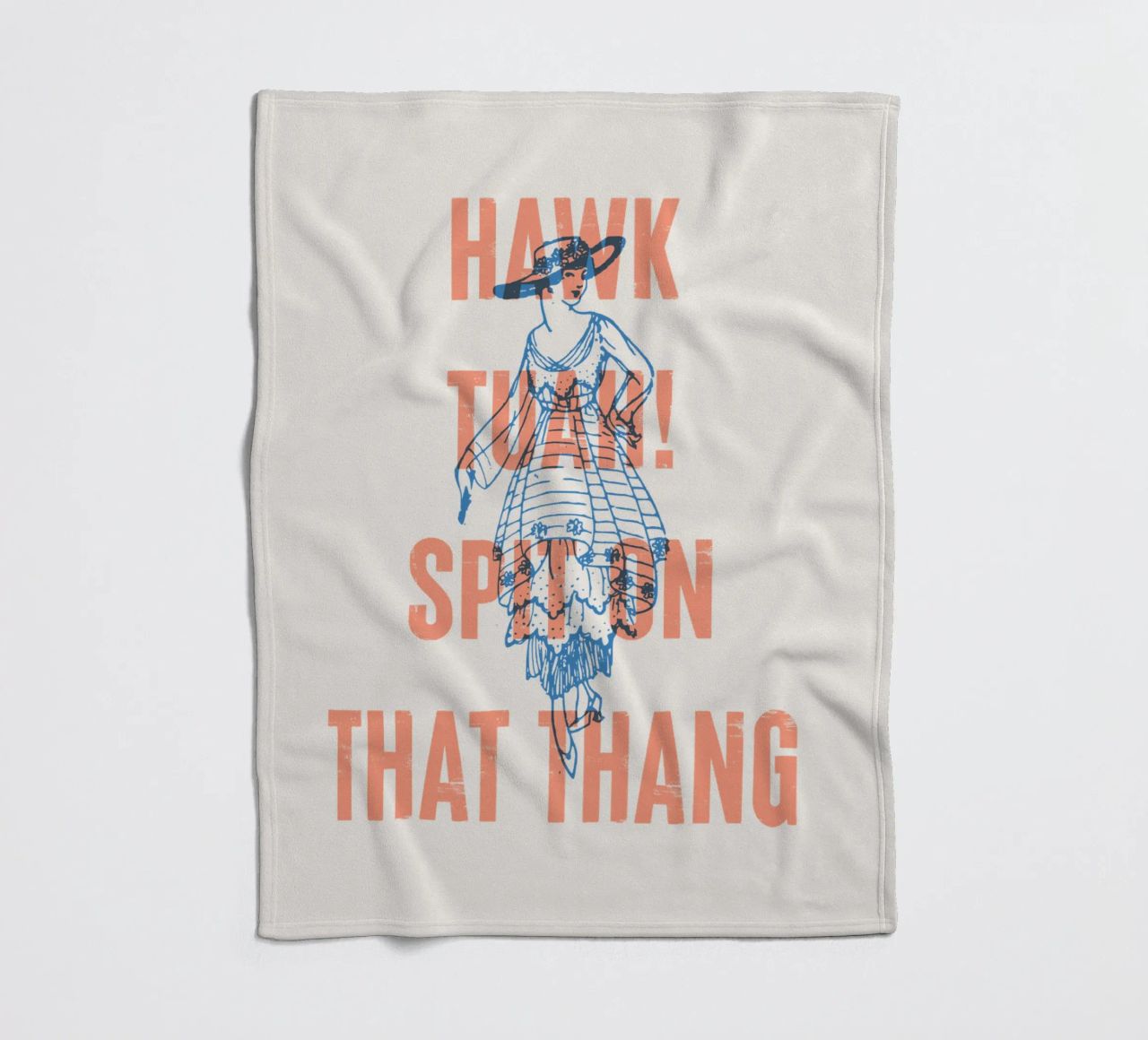 Hawk Tuah! Spuck auf das Ding Fleecedecke von Vintagrafica
