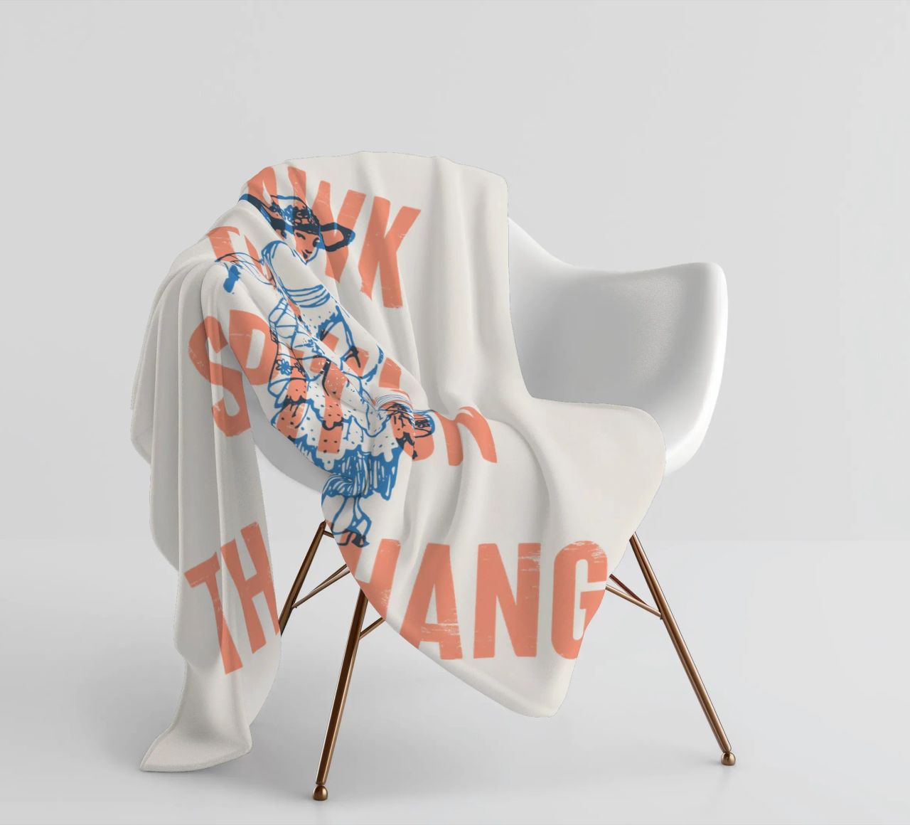 Hawk Tuah! Spuck auf das Ding Fleecedecke von Vintagrafica