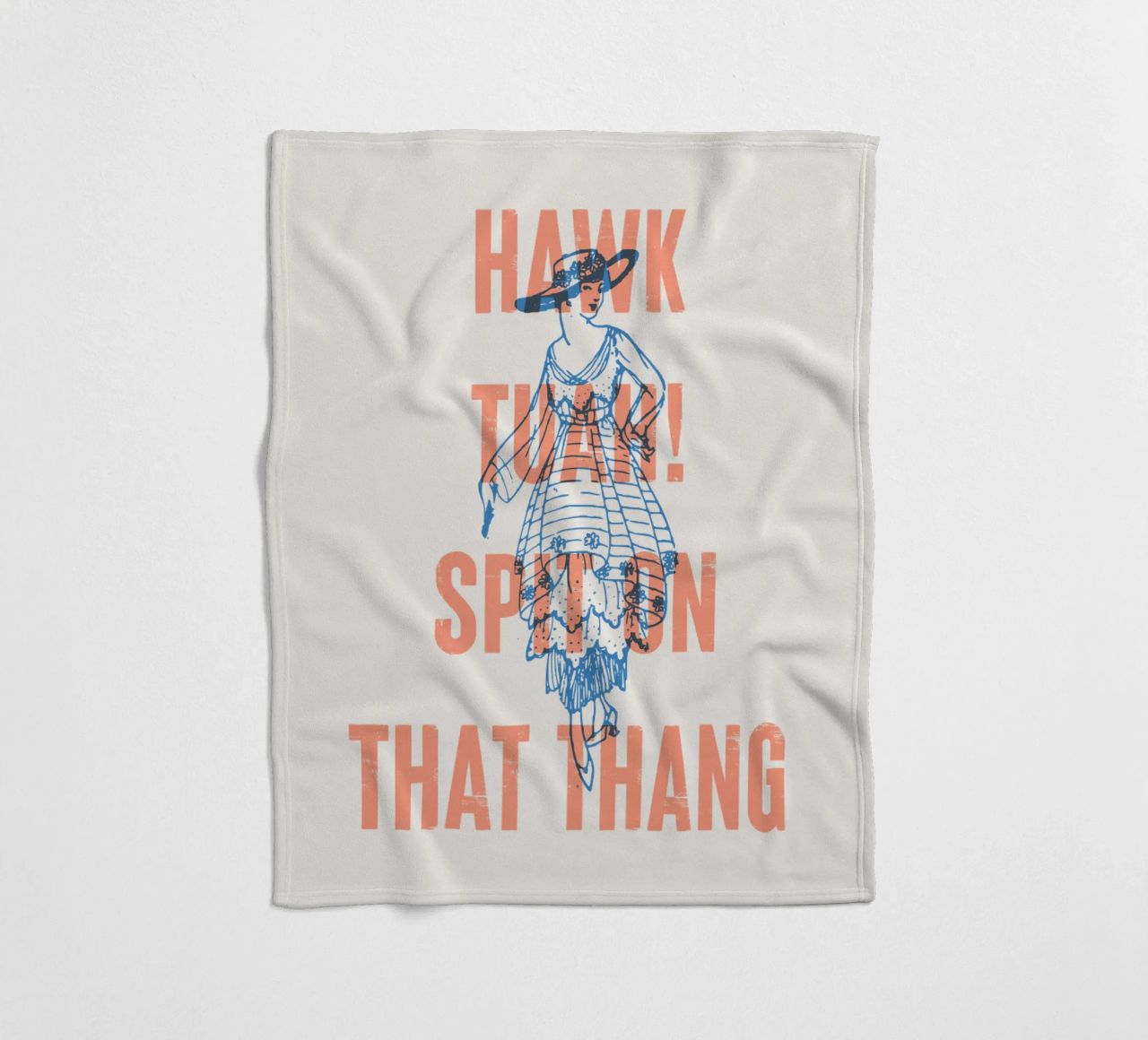 Hawk Tuah! Spuck auf das Ding Fleecedecke von Vintagrafica